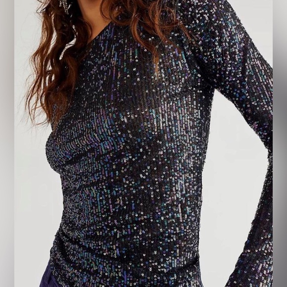 Free People Sequins  Top - Brand New With Tags - Picture 1 of 13